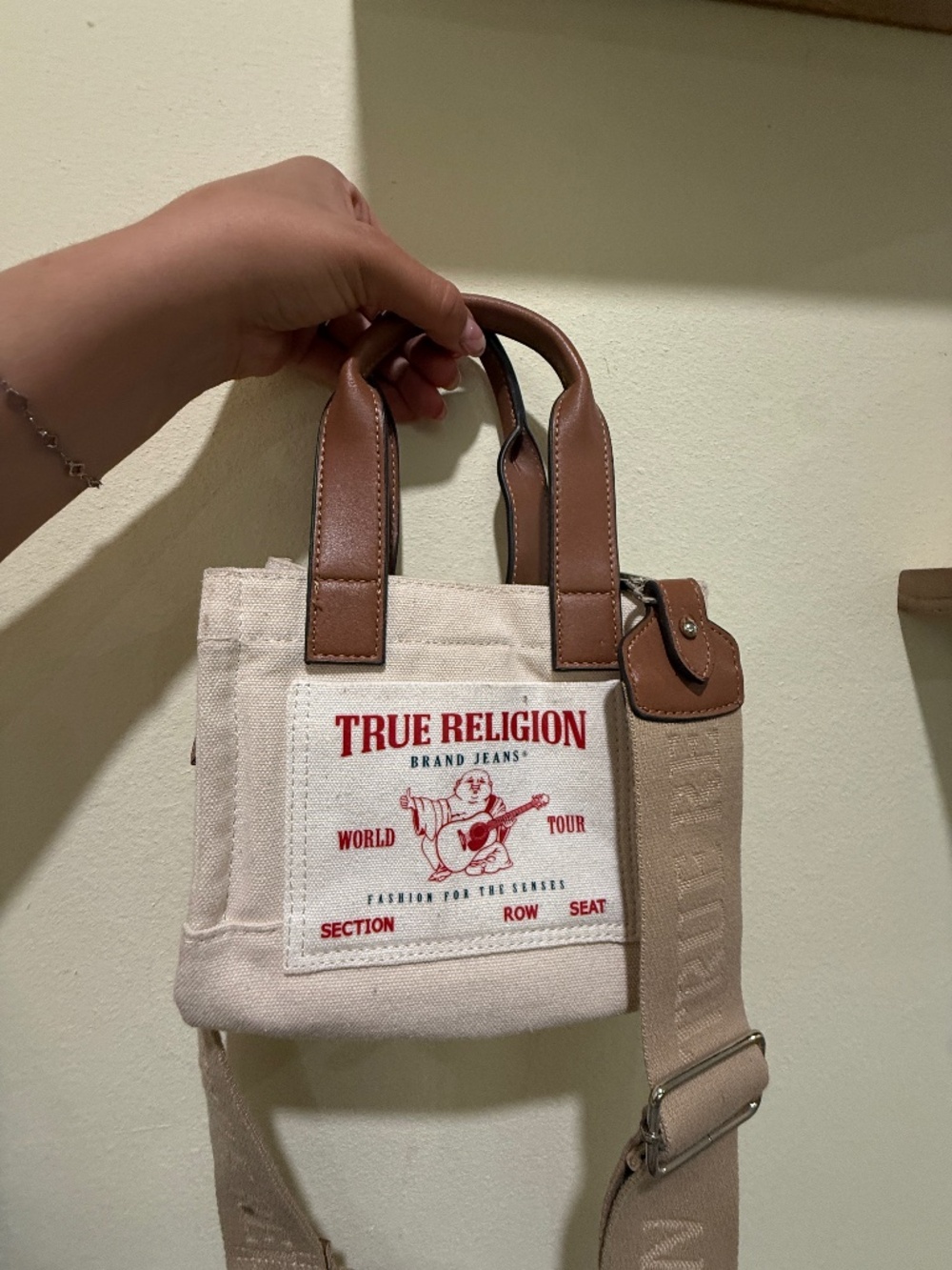 Small True Religion canvas tote(sold)